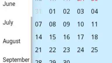 Simple Calendar screenshot 1