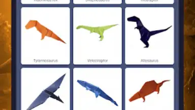 Origami dinosaurs paper shapes screenshot 3