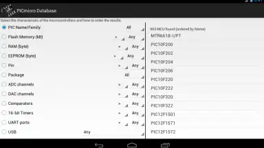 PICmicro Database screenshot 8