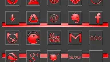 Free Red Glow Icons screenshot 1