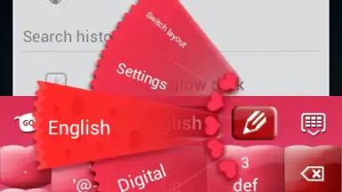 Pink Keyboard Hearts Glow screenshot 5