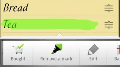 Список покупок screenshot 1