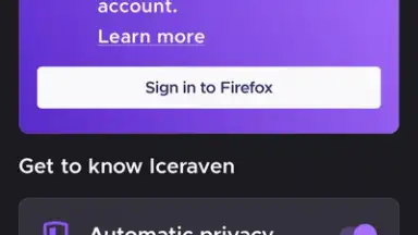 Iceraven Browser screenshot 1