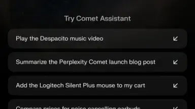 Comet Browser screenshot 2