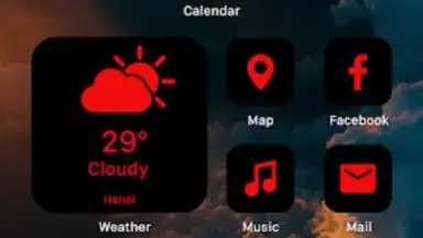 Wow Red Black Theme, Icon Pack screenshot 8