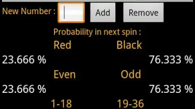 Roulette Calculator screenshot 1