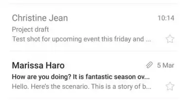 Samsung Email screenshot 2