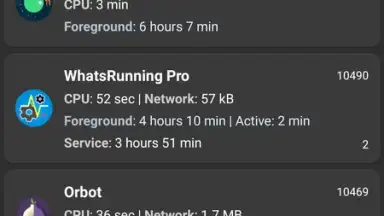 WhatsRunning Demo screenshot 1