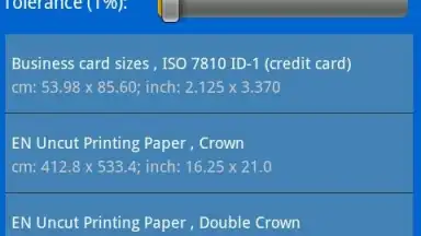 Paper Formats screenshot 1