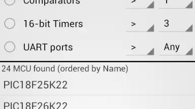 PICmicro Database screenshot 1