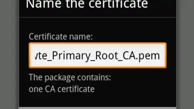 Android Certificate Installer screenshot 1
