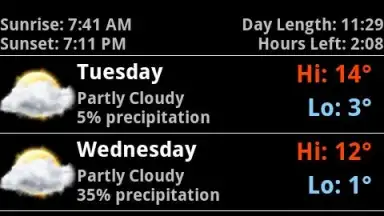 Rings Digital Weather Clock screenshot 2