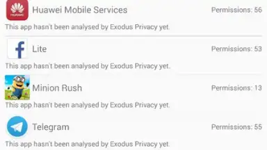 Exodus Privacy screenshot 2