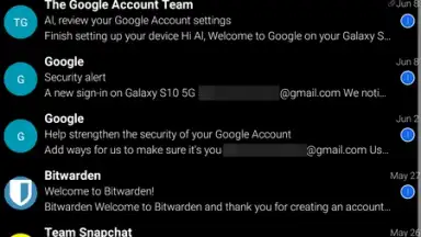 BlueMail screenshot 2