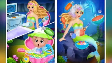 Newborn mermaid baby care game screenshot 6
