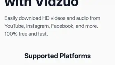 Download Videos from All Social Media - Vidzuo screenshot 1