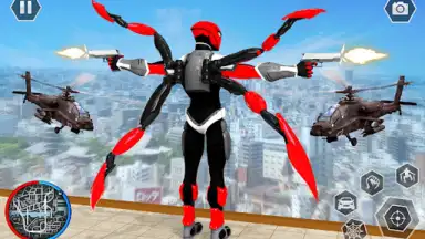 Black Spider Rope Superhero screenshot 11
