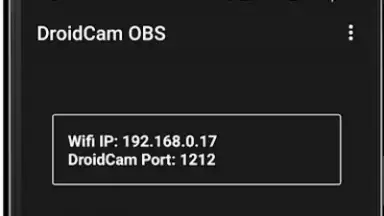 DroidCam OBS screenshot 1