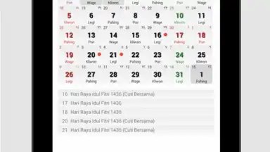 Indonesia Calendar screenshot 1
