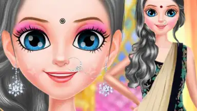 Indian Gopi Doll Makeover- Indian Bridal Fashion screenshot 1