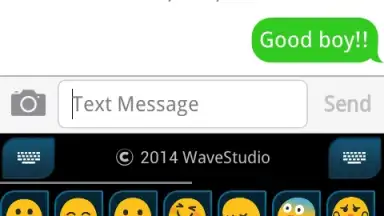 Emoji Keyboard+ Blue theme screenshot 1