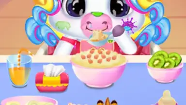 Newborn unicorn care game screenshot 1