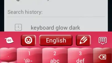Pink Keyboard Hearts Glow screenshot 3