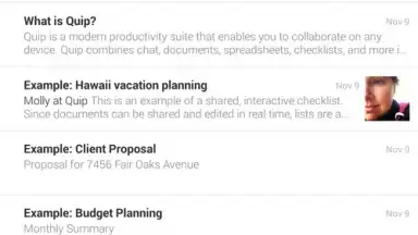 Quip screenshot 5