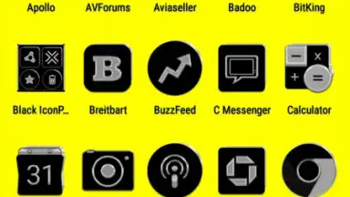 Black Icon Pack Free screenshot 7