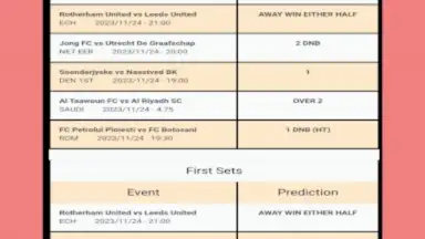 Correct Score Predictions screenshot 2