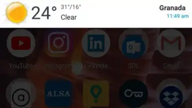 Transparent Clock Weather Cisco screenshot 1