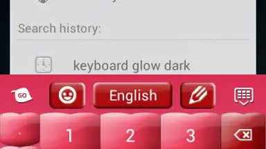 Pink Keyboard Hearts Glow screenshot 2