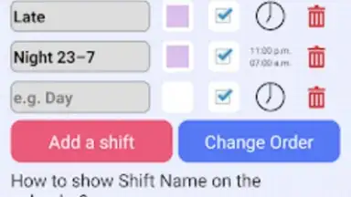Shift Schedule screenshot 3