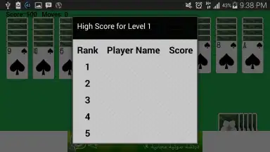 Spider Solitaire Game screenshot 1