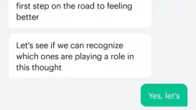 Woebot screenshot 1