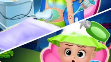 Newborn mermaid baby care game screenshot 2
