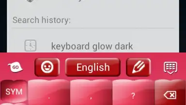 Pink Keyboard Hearts Glow screenshot 1