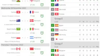 Live Scores for World Cup 2022 screenshot 1
