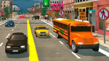 School Bus Driving Games 3D screenshot 5