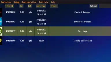 Vita3K screenshot 1