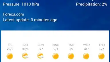 Transparent Clock Weather Cisco screenshot 7