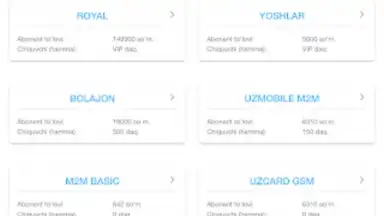 UzMobile Client screenshot 1