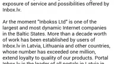 Inbox.lv screenshot 2