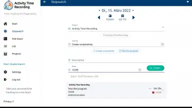 aTimeRecording - Online Time Tracking screenshot 3