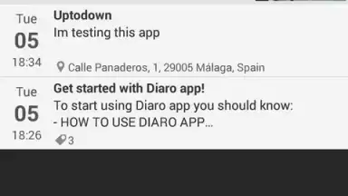 Diaro screenshot 4