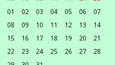 Easy Calendar screenshot 1