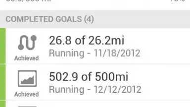 Runkeeper screenshot 1