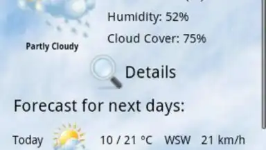 Local weather screenshot 2
