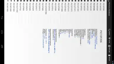 PICmicro Database screenshot 2