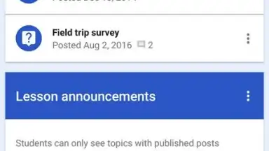 Google Classroom screenshot 10